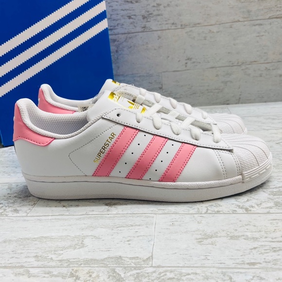Adidas Superstar white and light pink LAST PAIR - Picture 3 of 8